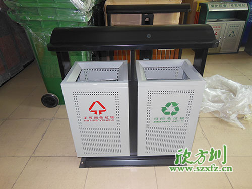 貴陽(yáng)物業(yè)戶(hù)外鋼板沖孔垃圾桶，客戶(hù)的二次選擇。
